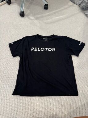 Peloton Black Short-Sleeve Logo Tee